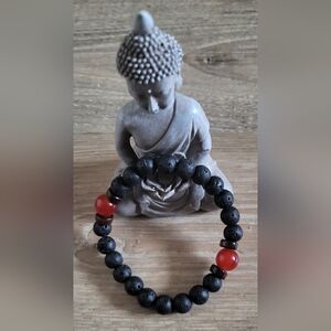 Agate & Lava Stone Bracelet 🪵